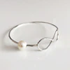 Bangle HALIA - white fresh water pearl (B211)