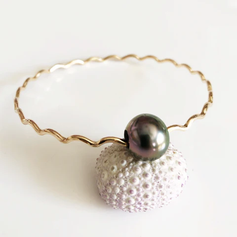 Bangle UNAHI - tahitian pearl (B420)