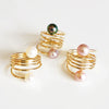 Ring CAMILA - pink pearls (R160)