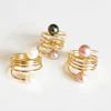 Ring CAMILA - pink pearls (R160)