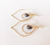 Earrings Kina - black  pearl (E337)