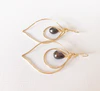 Earrings Kina - black  pearl (E337)