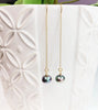 Earrings Ella - Keshi tahitian pearls (E360)