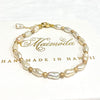 Bracelet ARIA - white keshi pearls (B523)