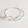 Bangle HALIA - white fresh water pearl (B211)