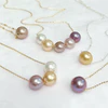 Necklace KRISTI - gold south sea & Edison pearls (N404)