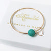 Turquoise bead bangle (B215)