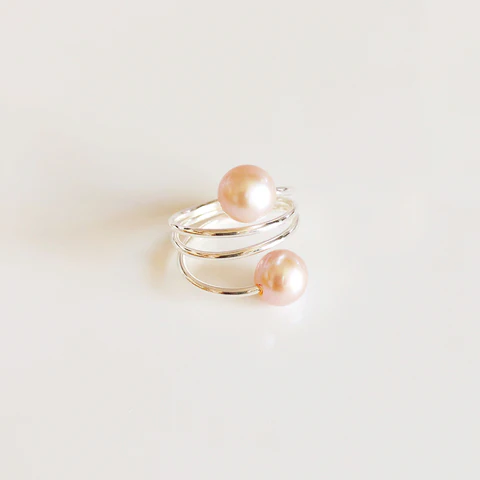 Ring IHILANI - pink Edison pearls (R172)