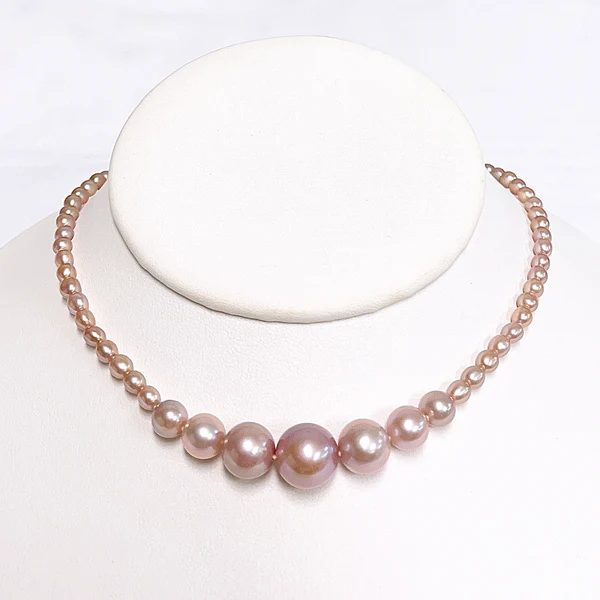 Necklace ZAHRA - pink Edison pearls (N410)