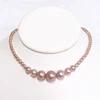 Necklace ZAHRA - pink Edison pearls (N410)