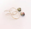 Earrings Doris - keshi tahitian pearl (E324)