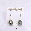 Tahitian pearls dangle earrings  (E613)