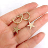 Earrings NOELLA - star charms (E619)