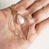 Earrings DOREE - drop shaped flat pearl