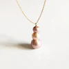 Necklace ARYA - pink pearls (N274)