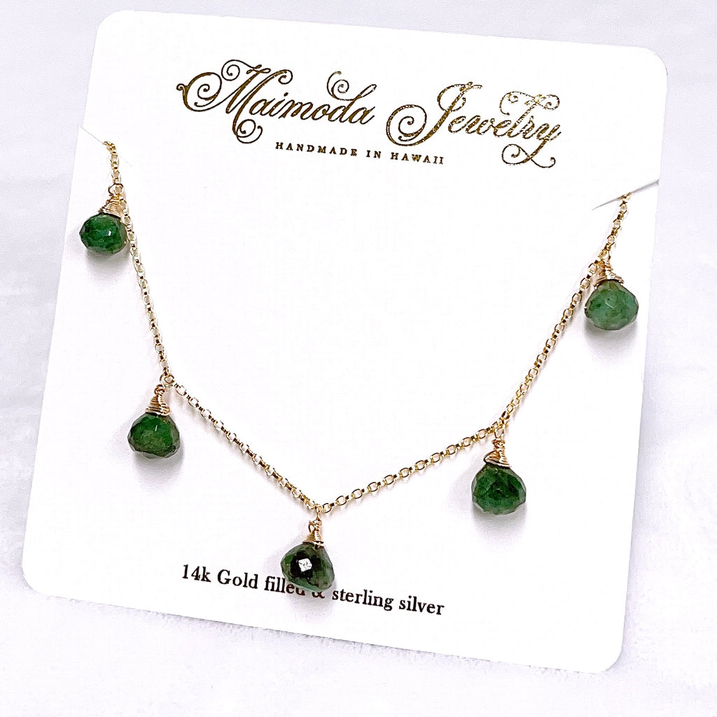 Necklace IVANAH - emerald (N389)