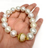 Bracelet ALMA - white Edison pearls (B492)