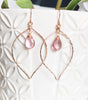 Earrings Doree - Pink quartz (E260)