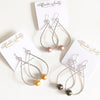 Earrings Molly -  tahitian pearls hoops ( E318)
