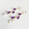 Earrings EMEIL - amethyst (E470)