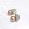 Pink Edison pearl earrings