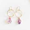 Earrings Lulu - purple cebu shell (E384)