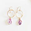 Earrings Lulu - purple cebu shell (E384)