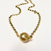 Necklace FAE - golden south sea pearl (N334)