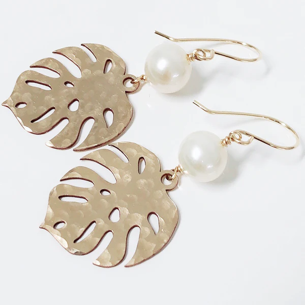 Monstera dangle - white pearl (E560)