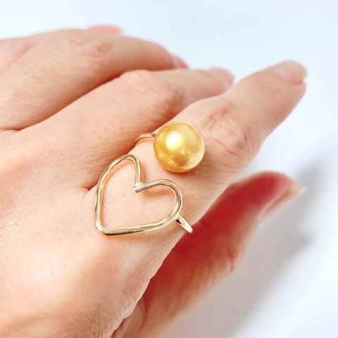 Ring EDEN - gold south sea pearl (R212)