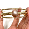 MOANI bangles set - pink Edison pearl (B543)