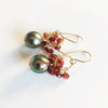 Earrings KIRA - garnet (E527)