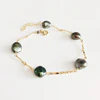 Bracelet KIRI - Keshi tahitian pearls  (B361)