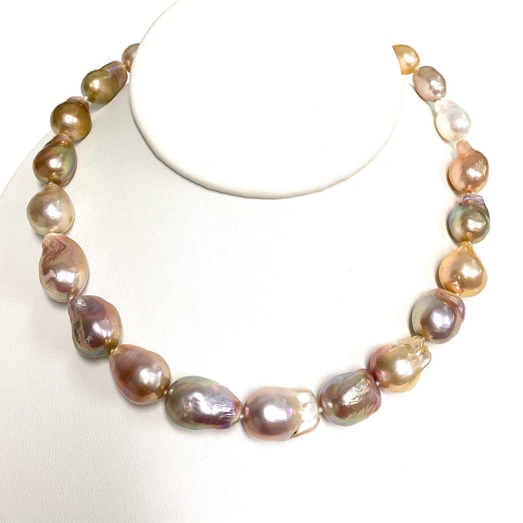Necklace JACQUELINE - Baroque Edison pearls necklace (N354)