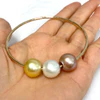 Bangle PAIGE - pink, white Edison & south sea pearl (B472)