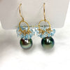 Earrings KIRA - aquamarine (E578)