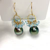 Earrings KIRA - aquamarine (E578)