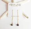 Earrings Ella - Keshi tahitian pearls (E360)