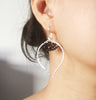 Earrings Wren- black spinel (E314)