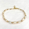 Bracelet ARIA - white keshi pearls (B523)