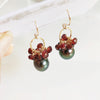 Earrings KIRA - garnet (E527)