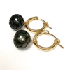 Earrings NOELA (E581) - carved Tahitian pearls