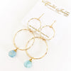 Earrings ANELA - aquamarine (E480)