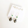 Tahitian pearl dangle - emerald (E490)