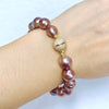 Bracelet ALMA - purple baroque Edison pearls (B530)