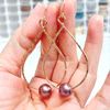 Earrings MOLLY - lavender Edison pearls (E576)