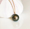 Necklace Gia - Diamond tahitian pearl   (N163)