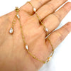 Keshi pearl anklet - pink Edison (B470)