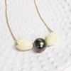 Pikake necklace - tahitian pearl  (N327)