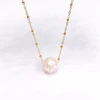 Necklace KEALANI - carved Edison pearl (N406)